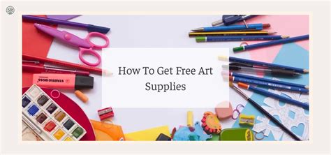 how to get free art supplies from companies